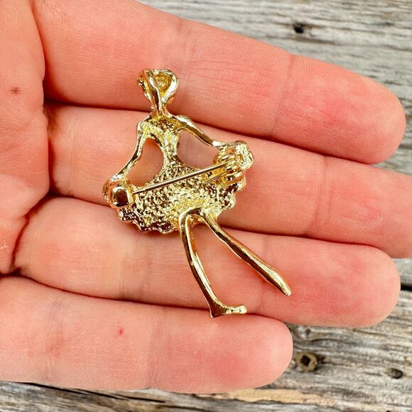 Ballerina Brooch Dancer Pin - Picture 2 of 2